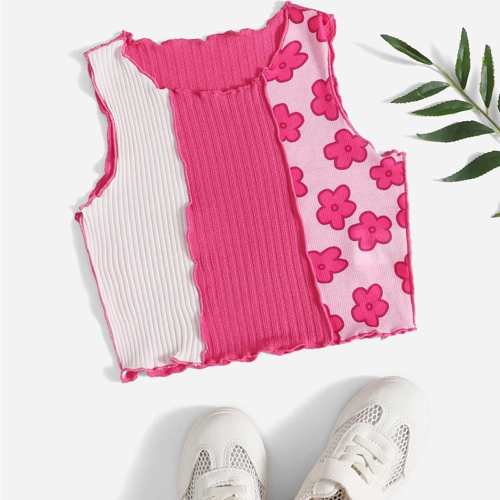 Girls Shein Pink Tank